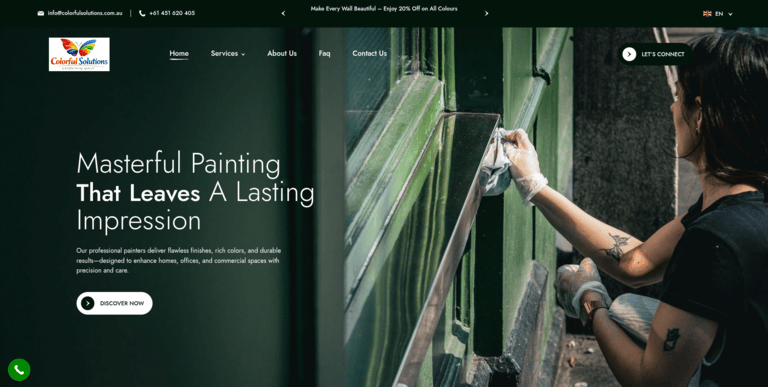 Colorful Solutions painting services website preview