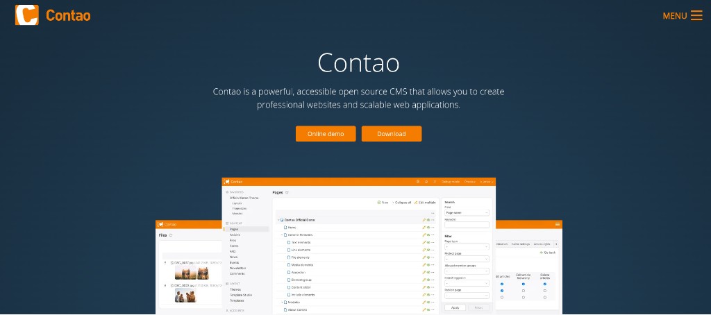 Corporate CMS portal preview